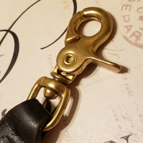 Vintage COACH Chocolate Leather Keychain & Ring - Picture 5 of 5